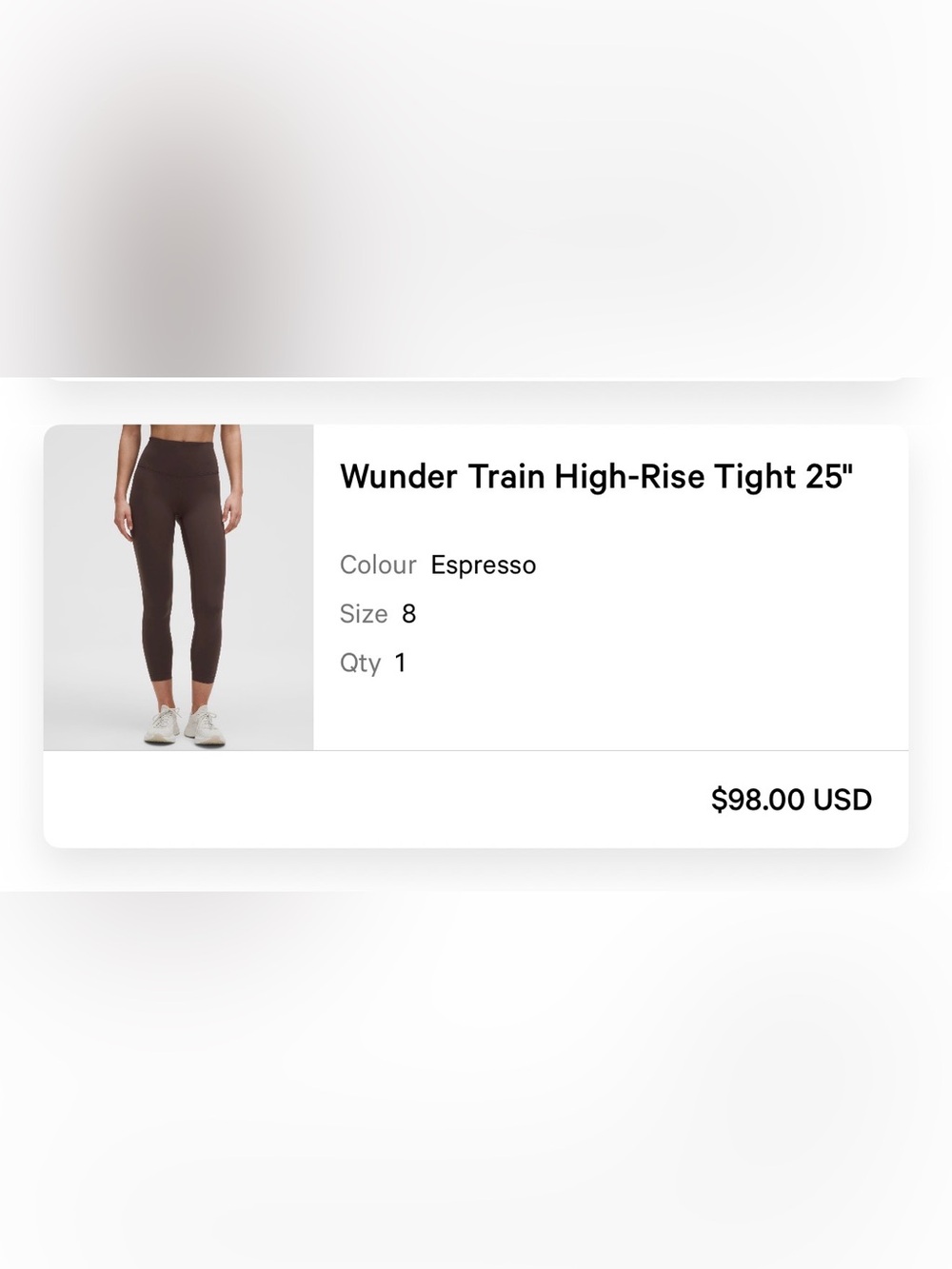 lululemon athletica Wunder Train High-Rise Tight 25" - Espresso Brown